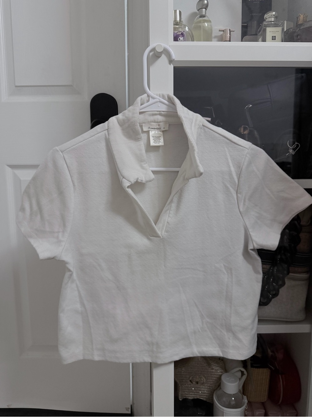 Classic cream Short-Sleeve Polo Top